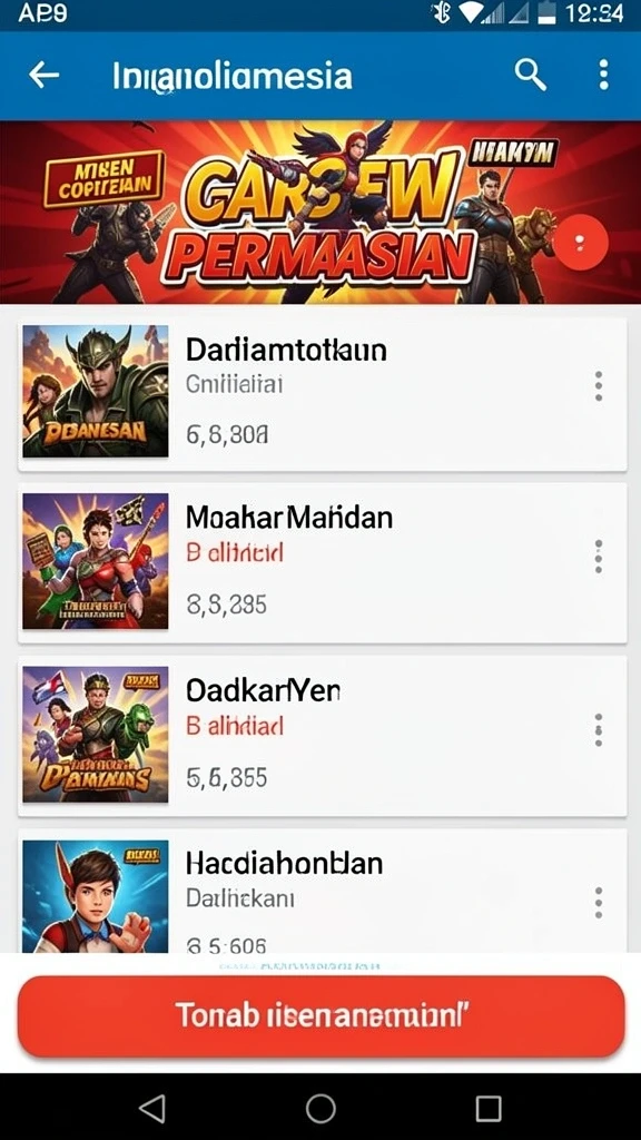 Screenshot menampilkan tampilan awal permainan 8055 yang memukau.