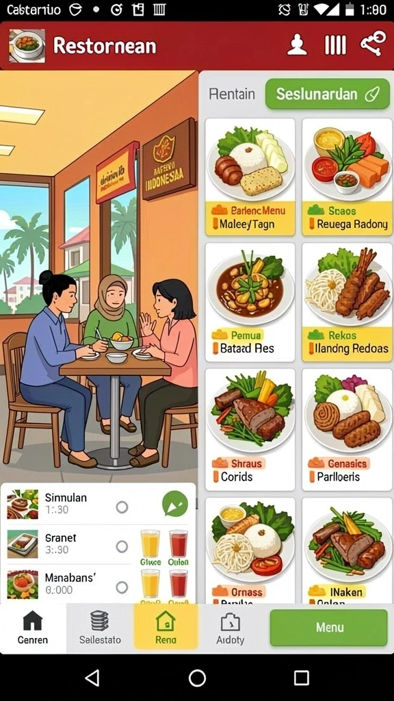 Tampilan karakter yang menarik dan unik.