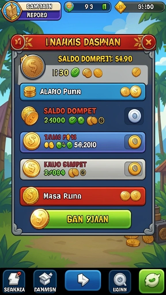 Berbagai jenis permainan yang dapat dipilih dan dinikmati.
