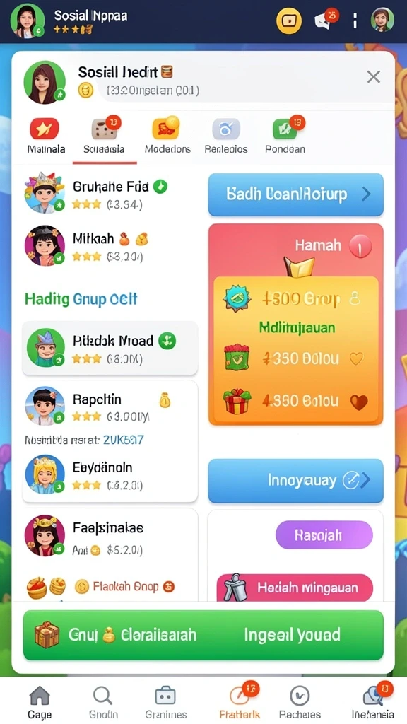 Level yang menantang dan beragam.