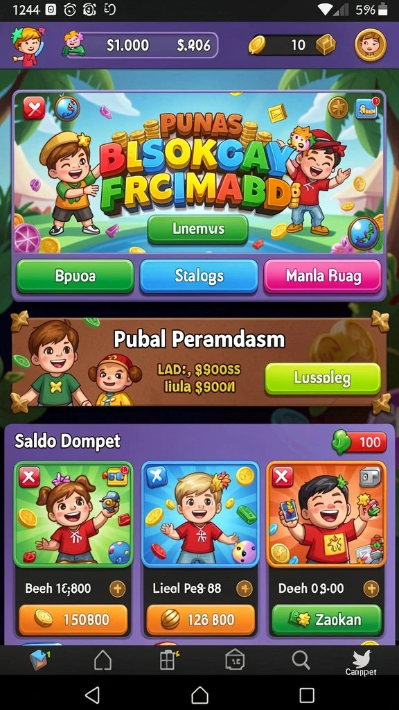 Screenshot level baru yang penuh tantangan.