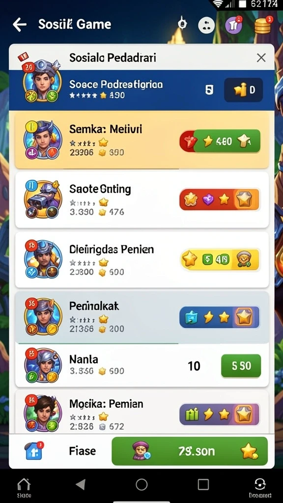 Berbagai karakter unik untuk dipilih.