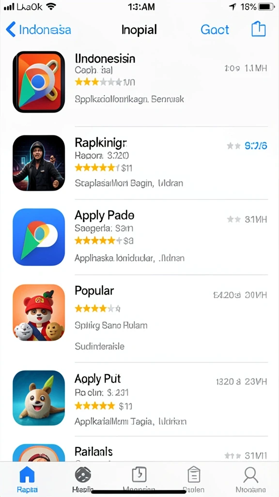 Menu utama MENTARI138 yang mudah dinavigasi.