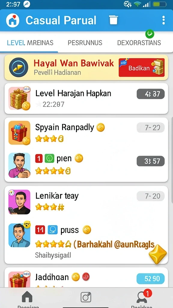 Tangkapan layar memperlihatkan karakter unik dalam QQSTAR.
