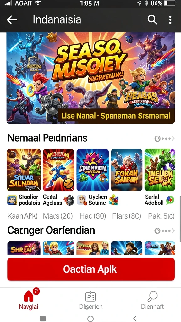 Momen aksi seru saat menyelesaikan level.