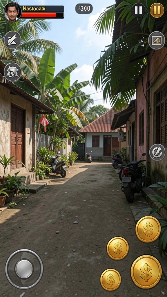 Karakter utama yang siap beraksi.
