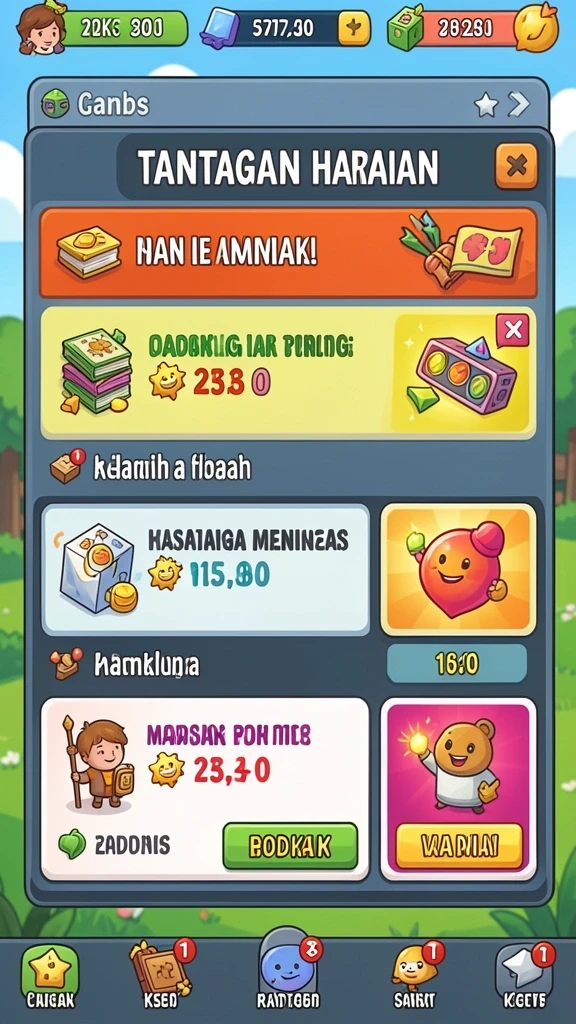 Level menantang dengan rintangan beragam untuk dilewati.