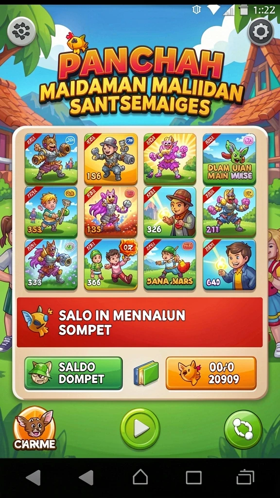 Tangkapan layar antarmuka pengguna yang menarik.