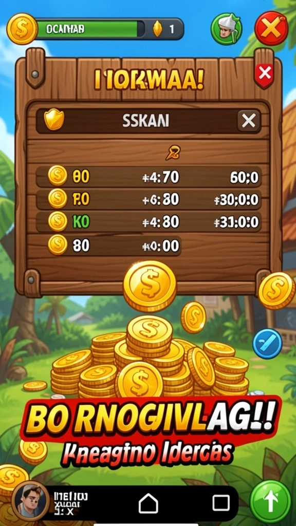 Tampilan utama aplikasi WARUNGBET yang ramah pengguna.
